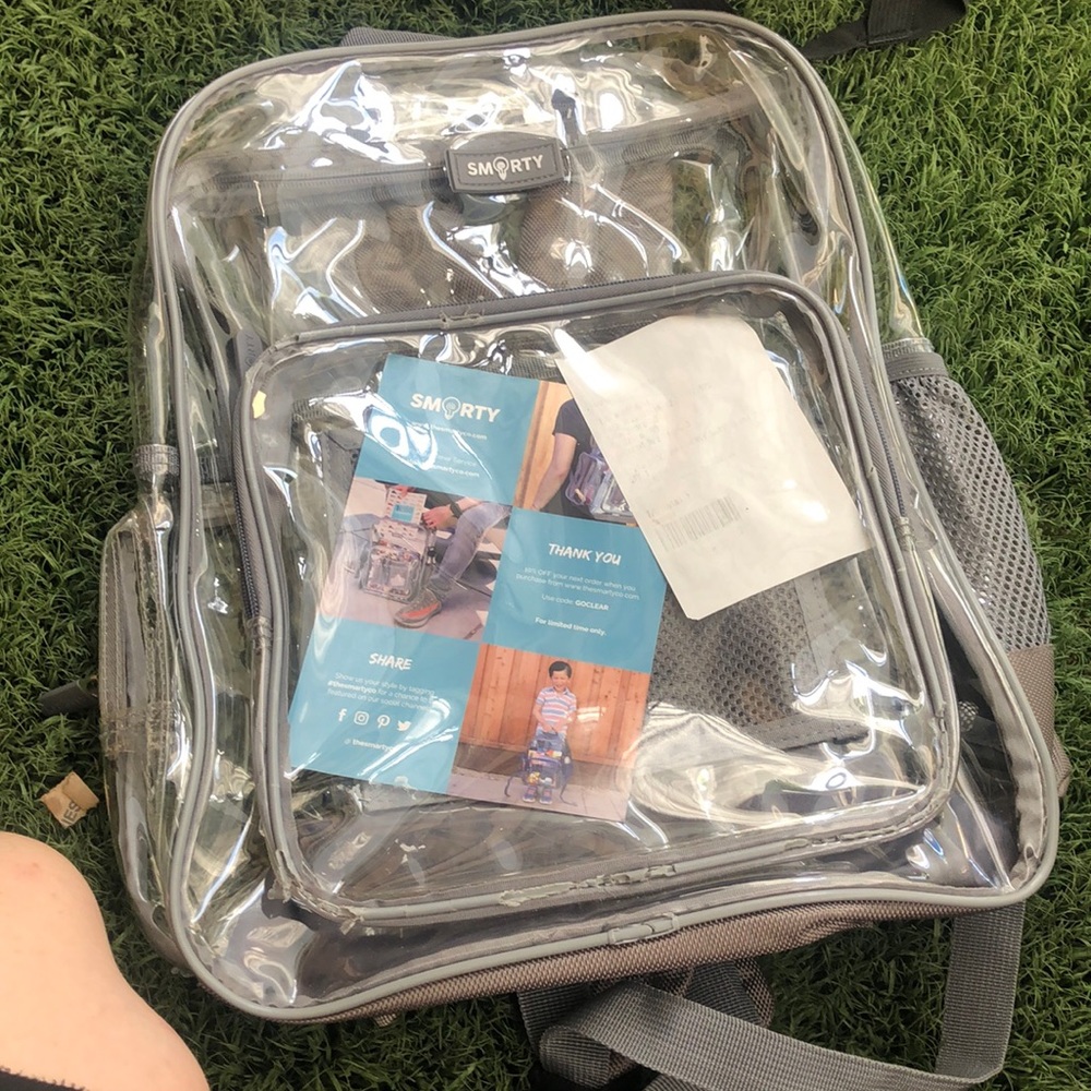 Smarty clear backpack